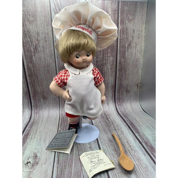Campbell's Soup Kids Dancing Chef Porcelain Doll 1996 Limited Edition Loveless 1 - Picture 13 of 16